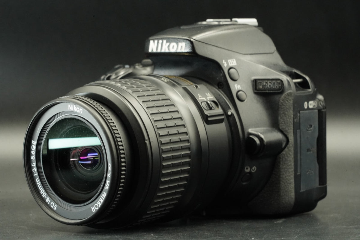 Nikon D5600 DSLR Camera w/ AF-S 18-55mm + 55-200mm Lens #12593