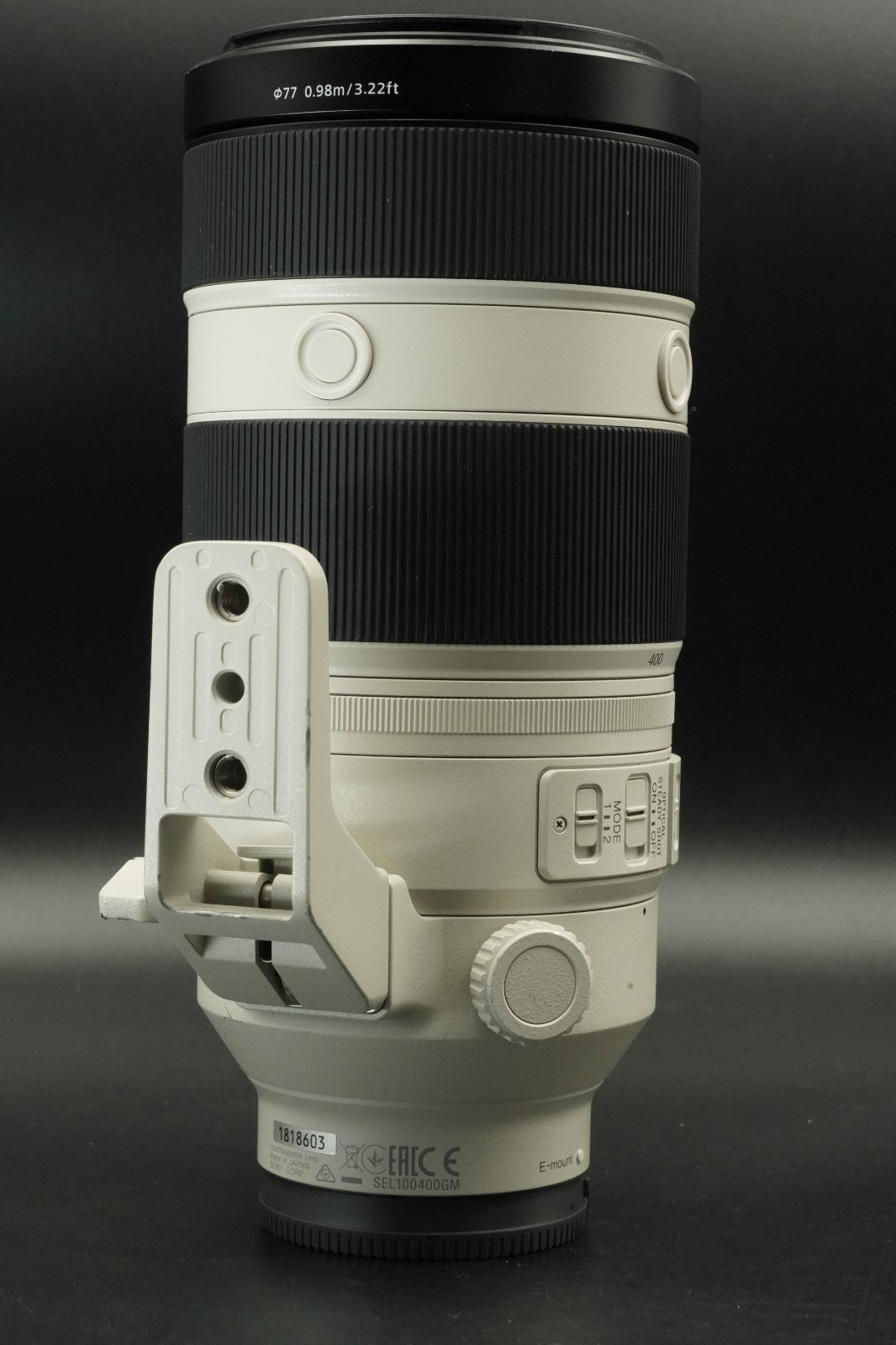 SONY FE 100-400mm F/4.5-5.6 GM OSS SEL100400GM ALMOST UNUSED 11617 11618