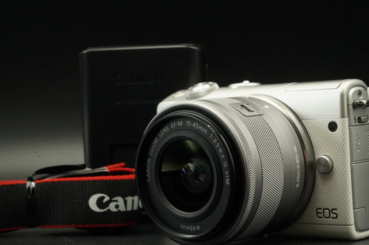 Canon EOS M100 Digital Camera 15-45mm White EF-M Mount #11772