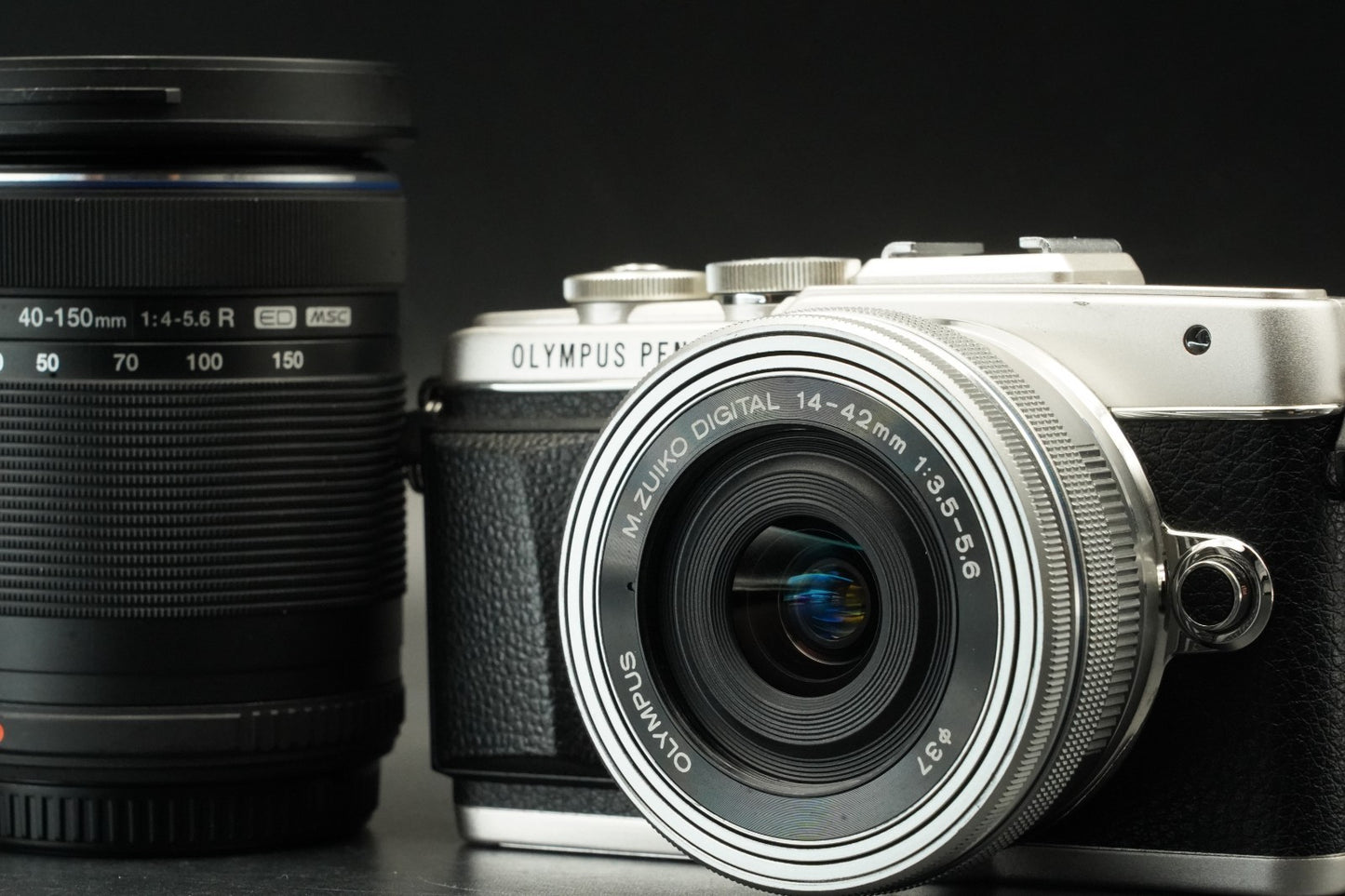 Olympus PEN E-PL7 Digital Camera Silver with 14-42mm + 40-150mm Lens  11571
