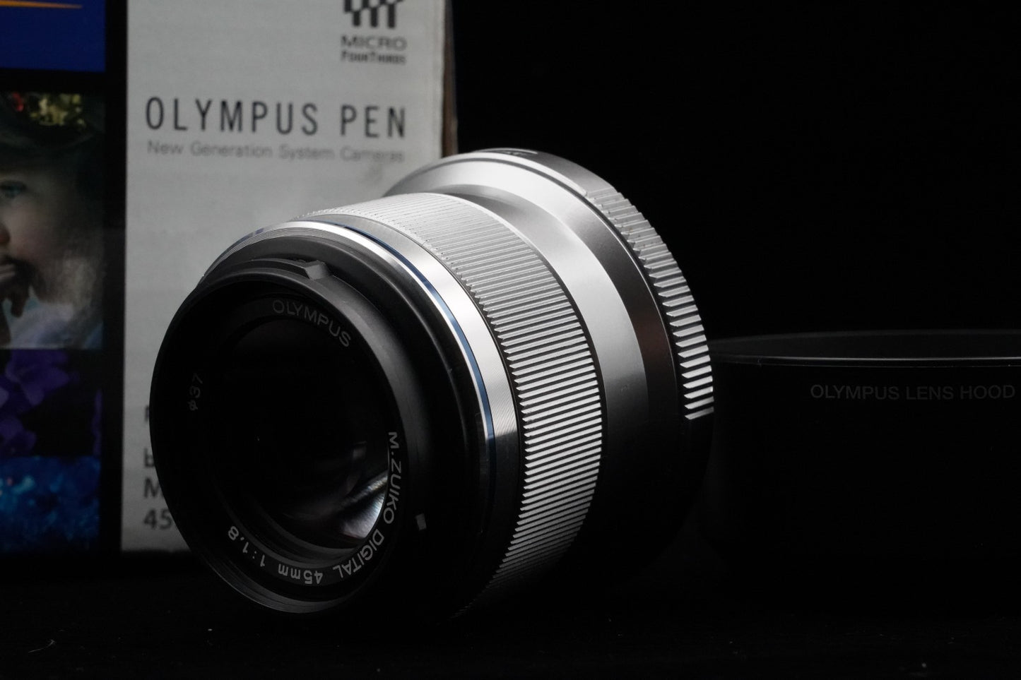 Olympus M.ZUIKO DIGITAL 45mm f/1.8 Lens Silver Japan US Duty Paid 9451