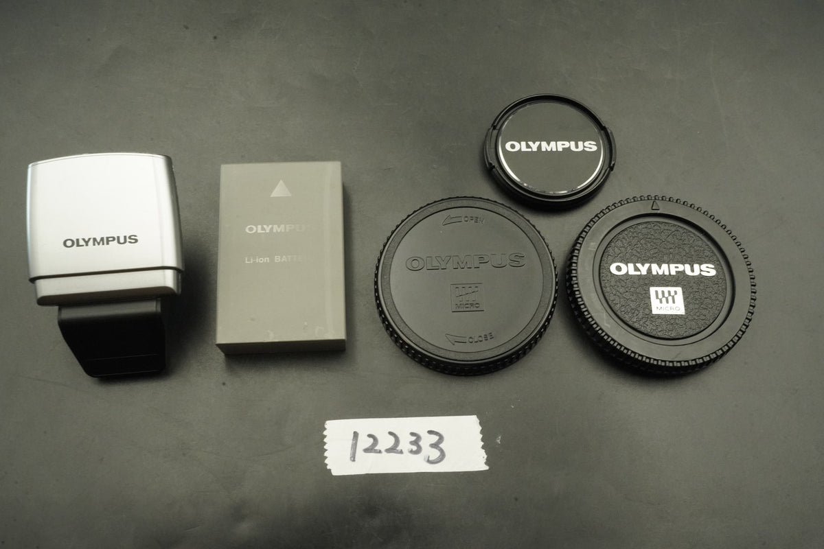 Olympus Pen Lite E-PL6 Silver with 14-42mm + 40-150mm Lens -6425 cut- #12234