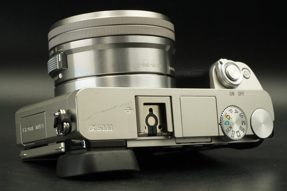 Sony a6000 Digital Camera Silver w/ 16-50 + 55-210mm -12773 cut- #12446
