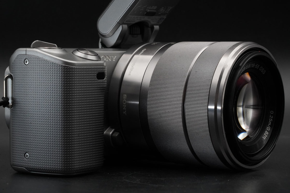 Sony NEX-5 Mirrorless Camera Bundle with 2 Lens Silver #11058