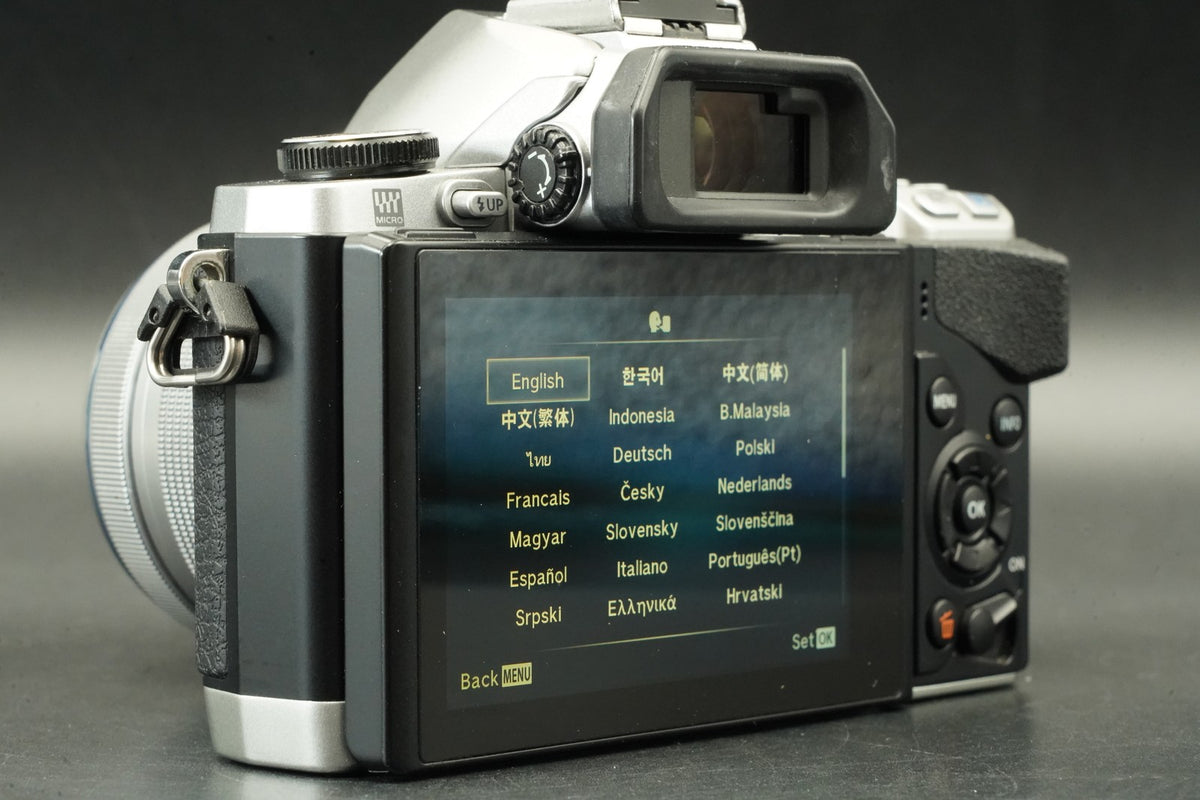 Olympus OM-D E-M10 16.1MP SLR Silver w/ 2 Lens -772 cuts- #12275