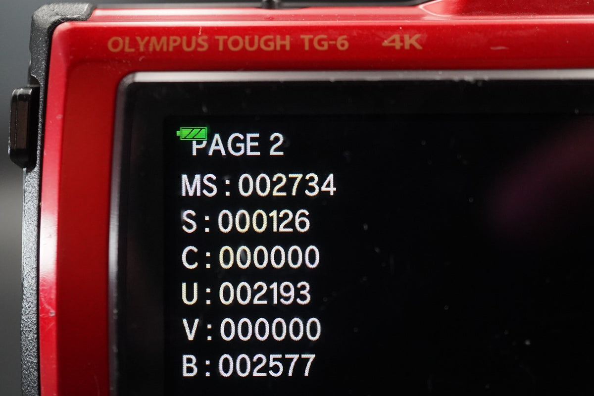 Olympus Tough TG-6 Red Waterproof Digital Camera 12MP -2734 cuts- #11428