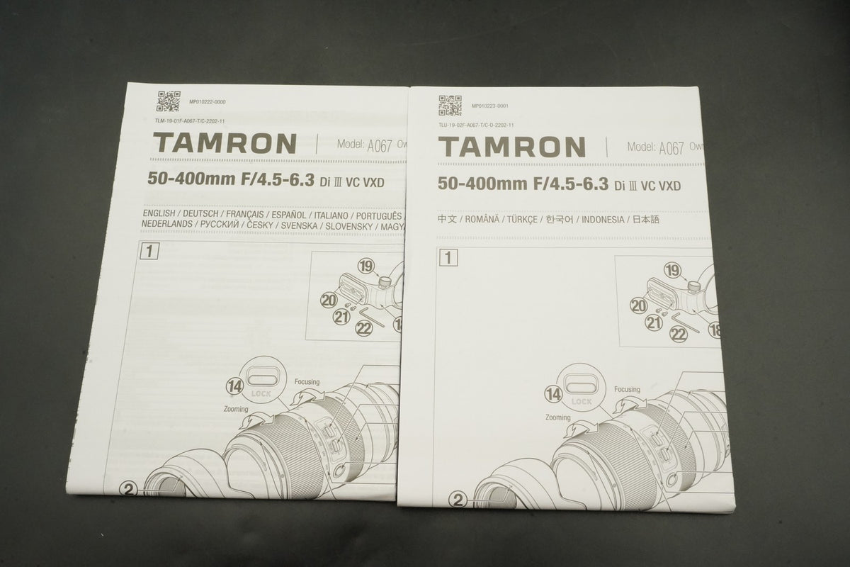 Tamron 50-400mm f/4.5-6.3 Di III VC VXD A067 for Sony E mount Lens #11984