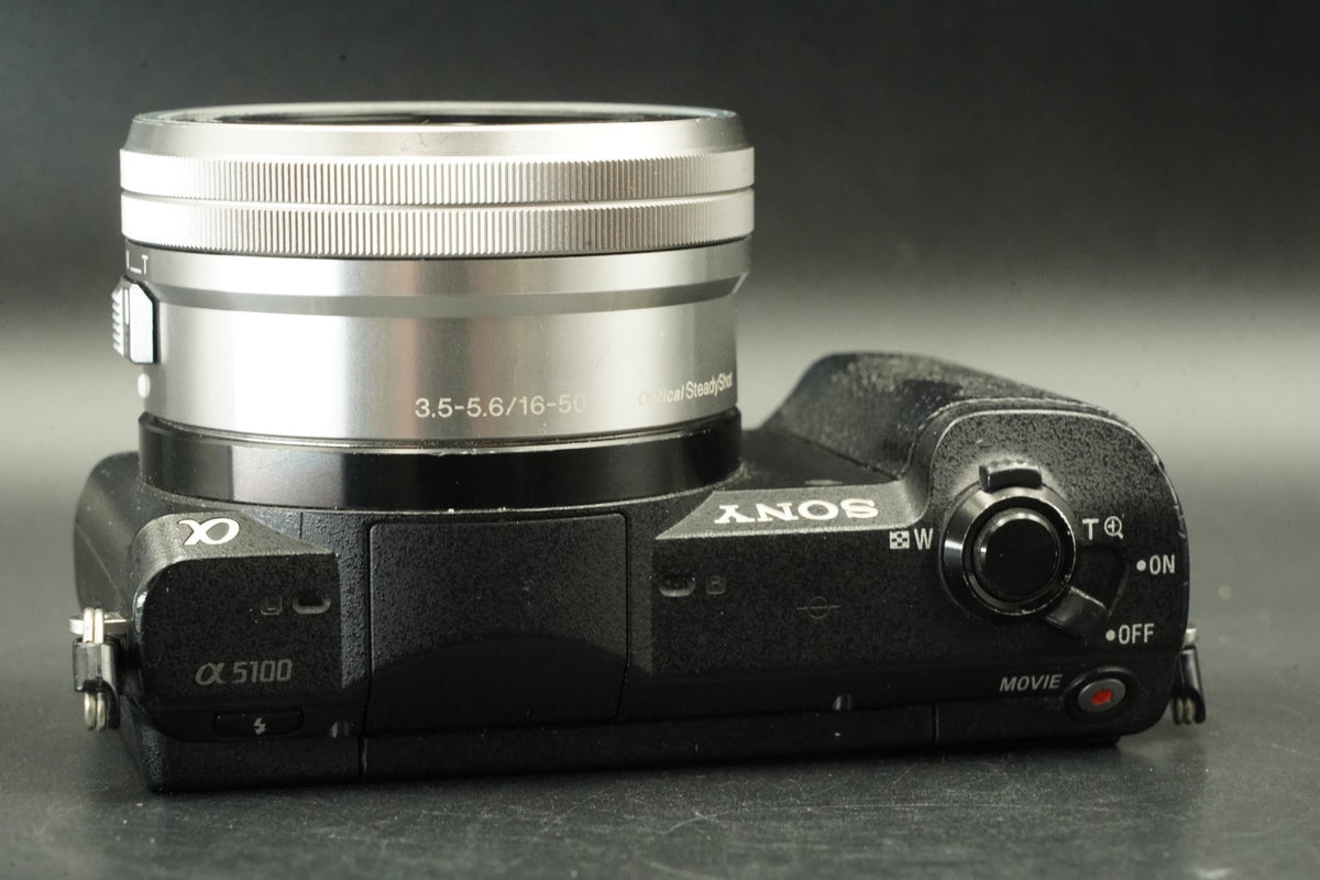 Sony Alpha a5100 Mirrorless Digital Camera w/ Lens Black -99356 cuts- #12536