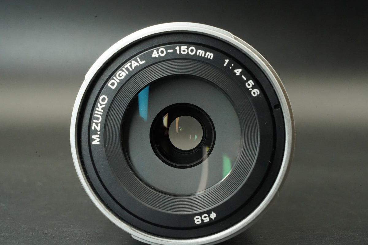 Olympus OM-D E-M10 Mark II Silver w/ 14-42mm + 40-150mm Lens -872 cut- #12315