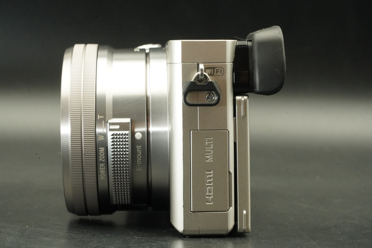 Sony a6000 Digital Camera Silver w/ 16-50 + 55-210mm -12773 cut- #12446