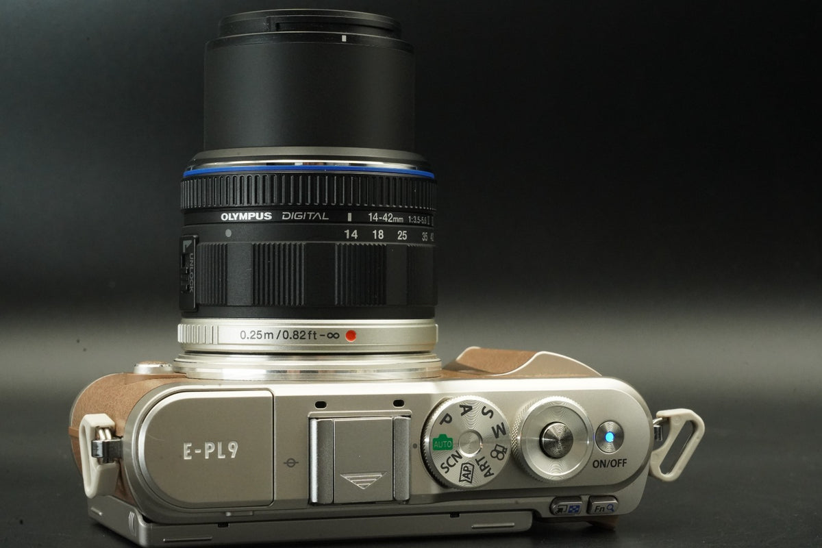 OLYMPUS PEN E-PL9 Digital Camera w/ 2 Lens Brown -2156 cuts- US STOCK #11572