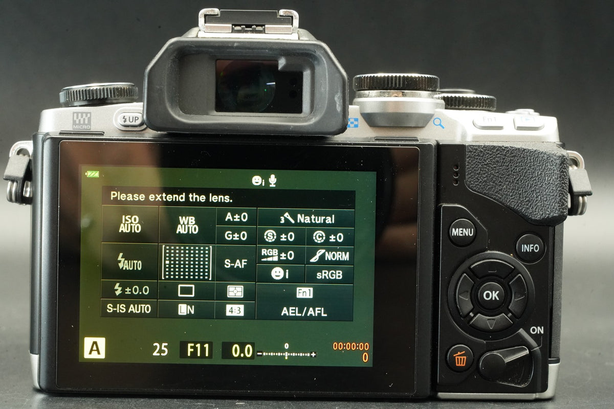 Olympus OM-D E-M10 16.1MP SLR Silver w/ 2 Lens -772 cuts- #12275