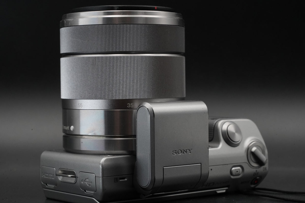 Sony NEX-5 Mirrorless Camera Bundle with 2 Lens Silver #11058