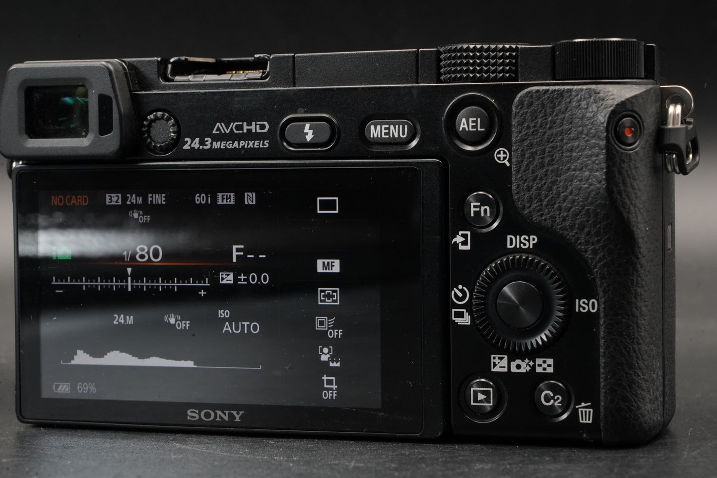 Sony alpha a6000 Digital Mirrorless Camera with Lens Black -35054 cuts- #11204