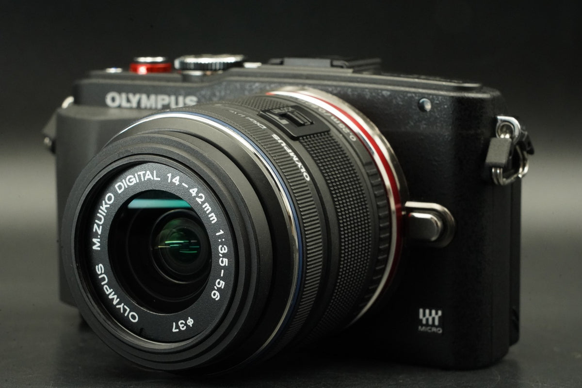 Olympus Pen Lite E-PL6 Black with 14-42mm + 40-150mm Lens US STOCK #12234