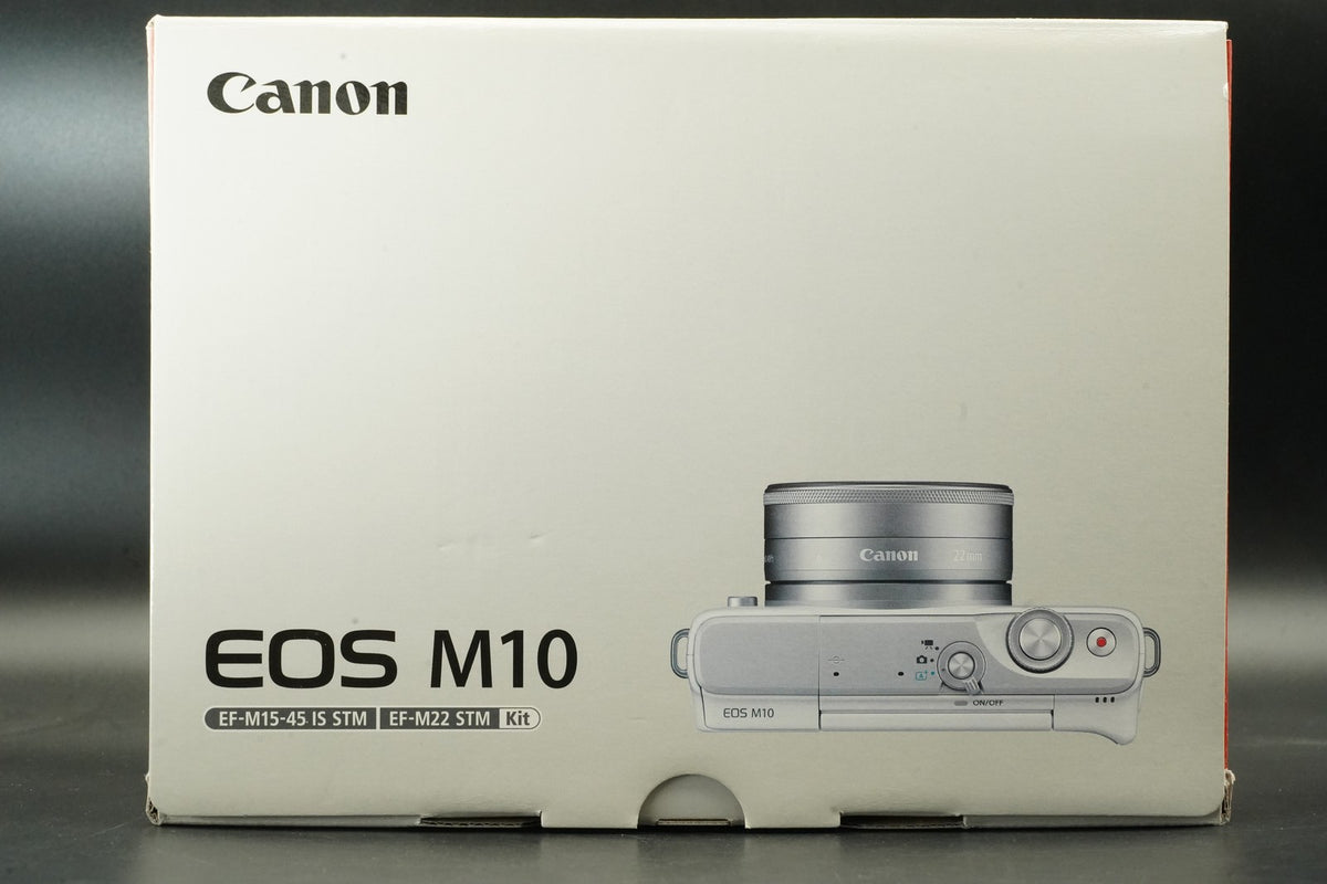Canon EOS M10 Mirrorless Digital Camera Black w/ 15-45mm + 22mm Lens #12192