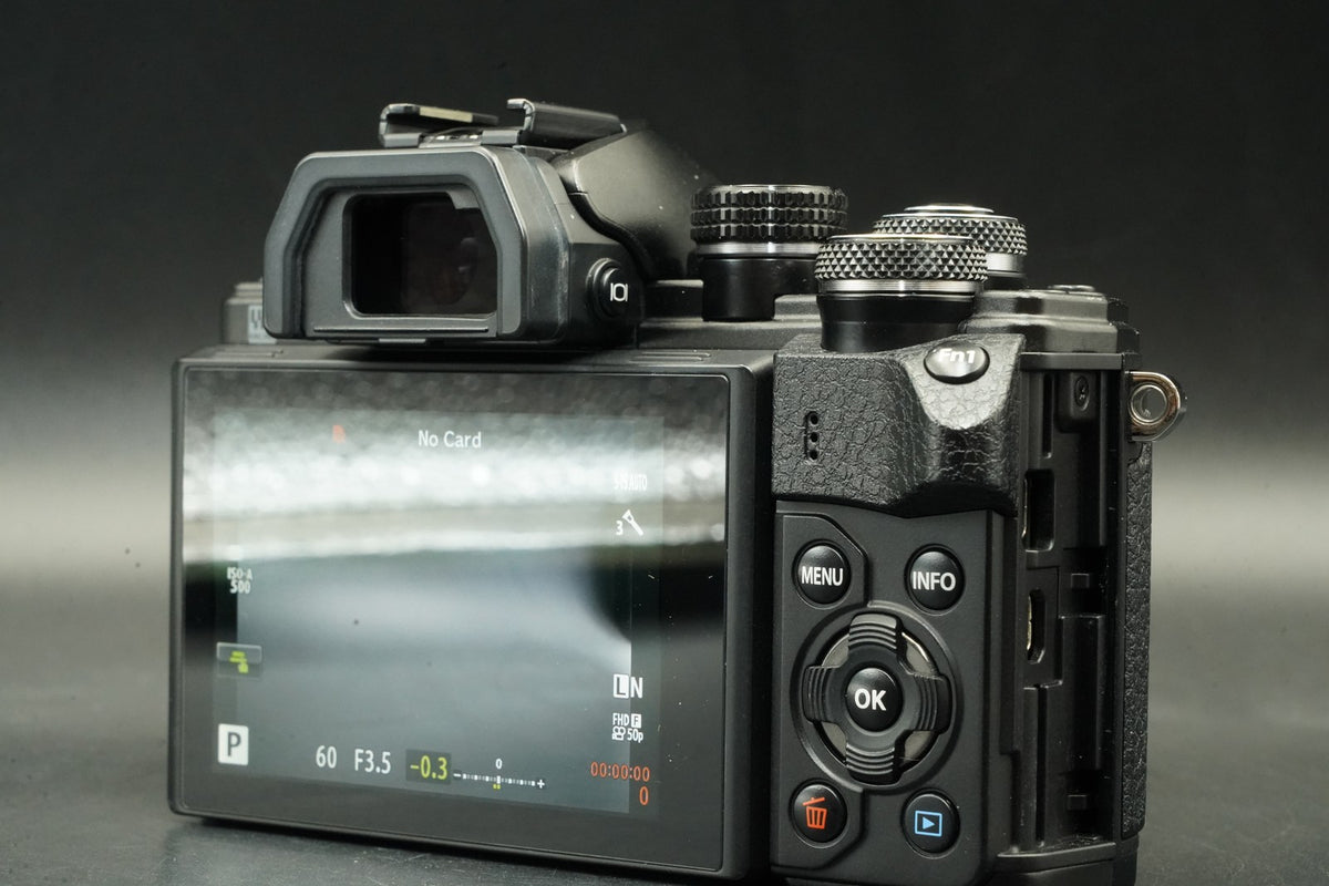 Olympus E-M10 Mark II Digital Camera Black w/ 14-42mm EZ Lens -21549 cut- #12113
