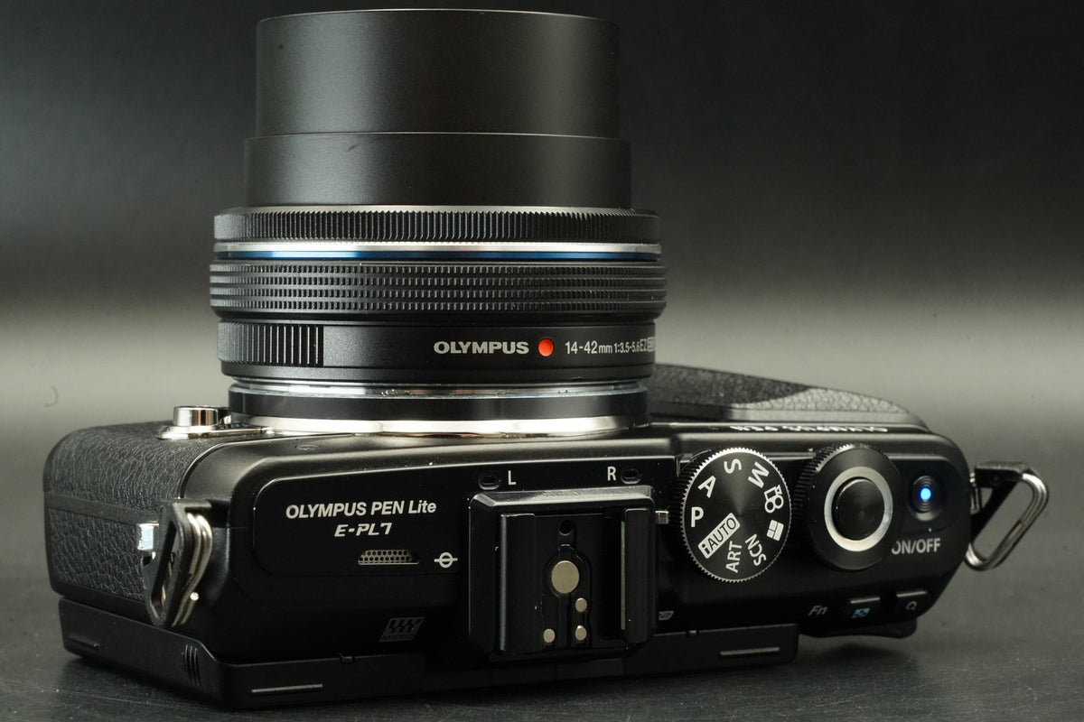 Olympus PEN E-PL7 Digital Camera Black with 2 Lens -8172 cut- #12341