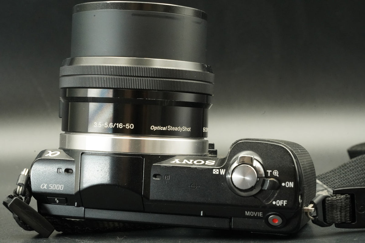 Sony Alpha a5000 Mirrorless Digital Camera with Lens Black -6403 cuts- #12176