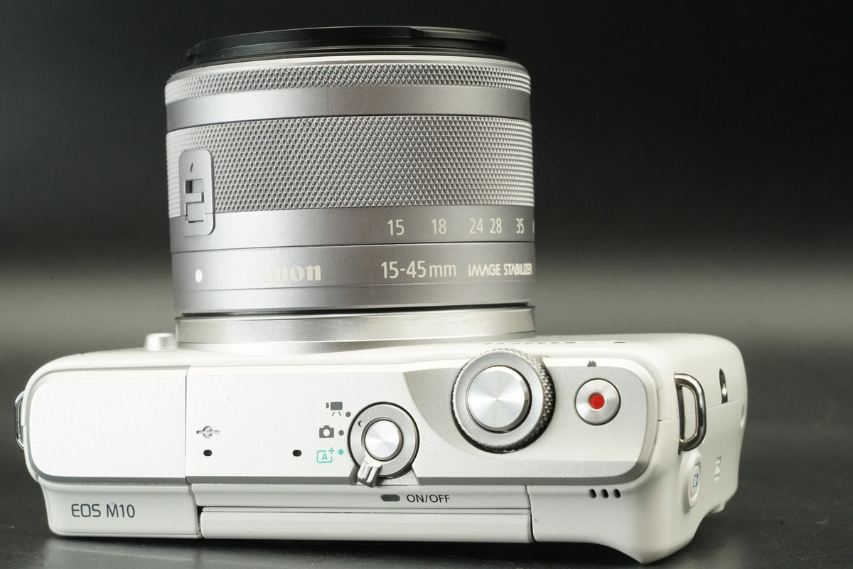 Canon EOS M10 Mirrorless Digital Camera White w/ 15-45mm Lens #11944