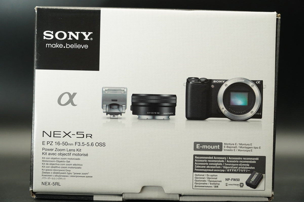 Sony Alpha NEX-5R Digital Camera Black 16-50mm Lens English OK -1226cut- #11953