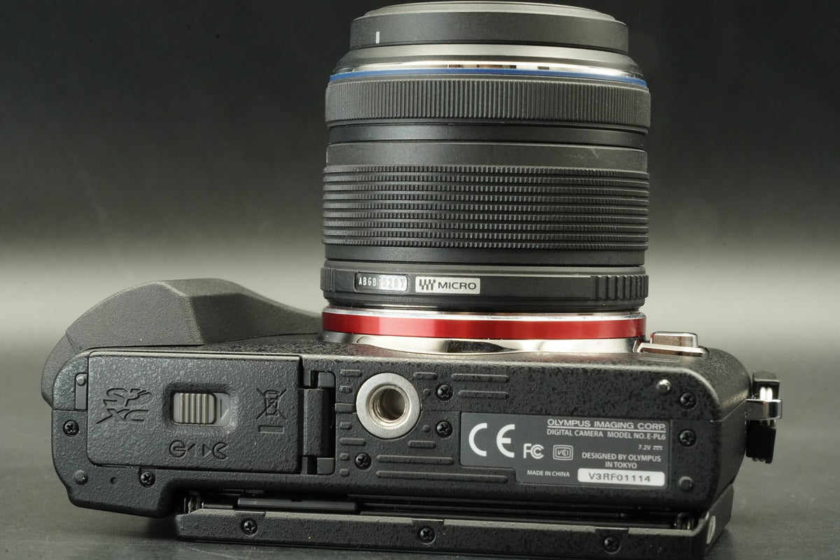 Olympus Pen Lite E-PL6 Black with 14-42mm + 40-150mm Lens US STOCK #12234