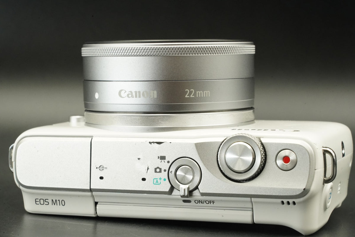 Canon EOS M10 Mirrorless Digital Camera White + 22mm f/2 Lens US STOCK #12289