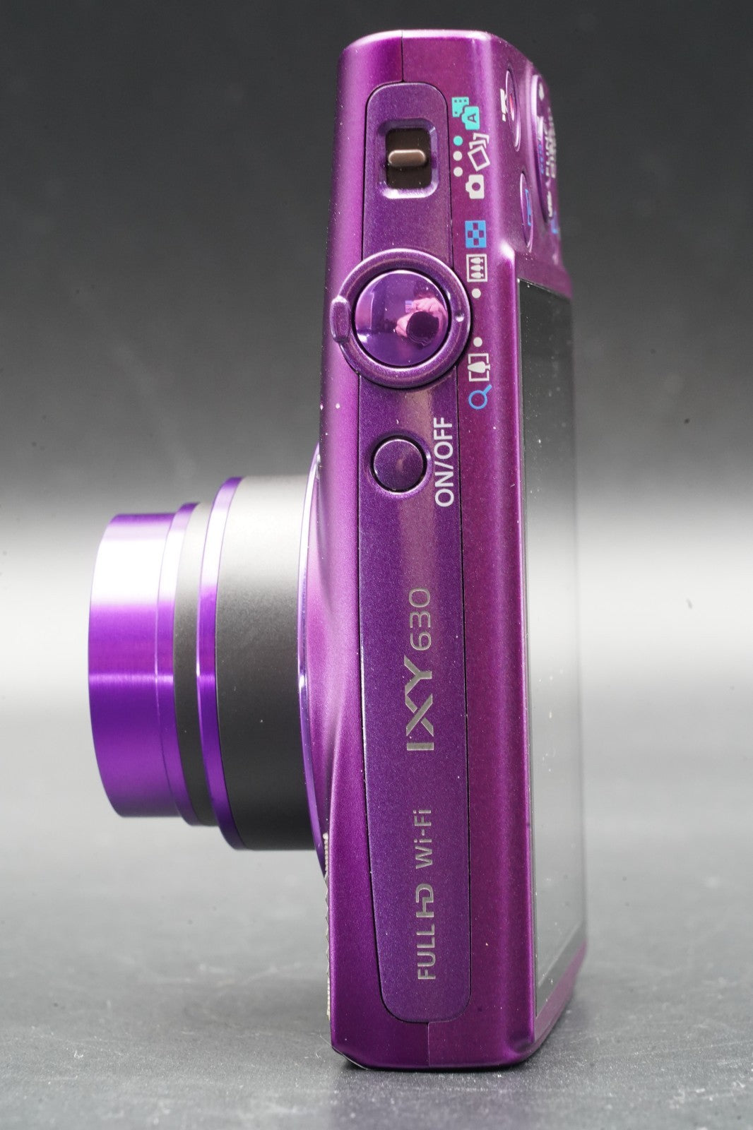 Canon PowerShot ELPH 340 HS Purple 16MP 12x Zoom WiFi Camera IXY 630 Japan 11328