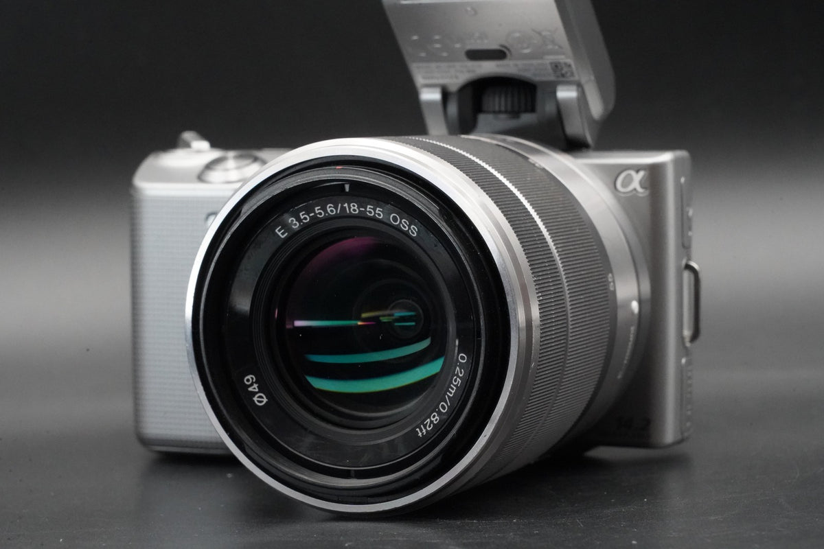 Sony NEX-5 Mirrorless Camera Bundle with 2 Lens Silver #11058