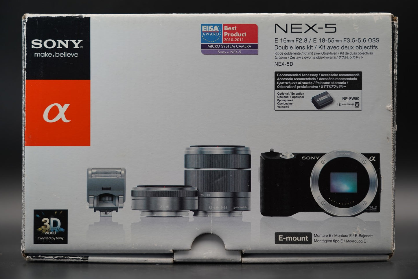 Sony Alpha NEX-5 Mirrorless Camera Bundle with 2 Lens Silver 11060