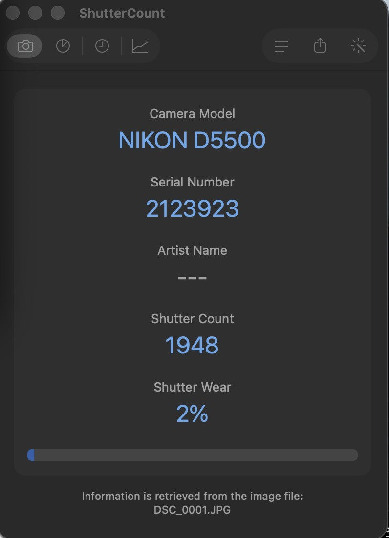 Nikon D5500 DSLR Digital Camera Body Only Black -1948 cuts- #12487