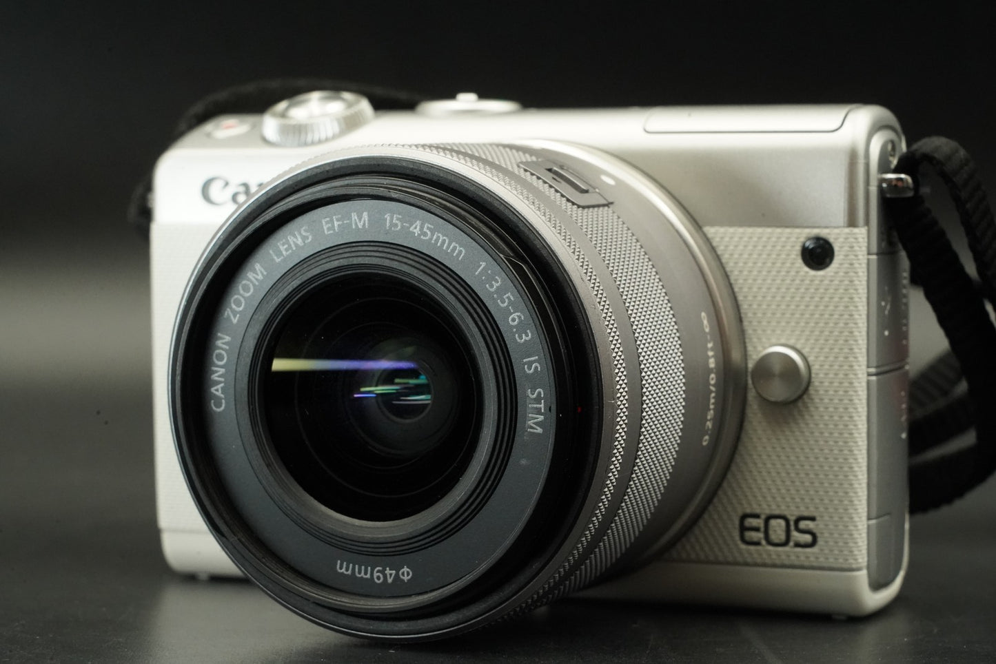Canon EOS M100 Digital Camera 15-45mm 55-200mm White EF-M Mount #11834