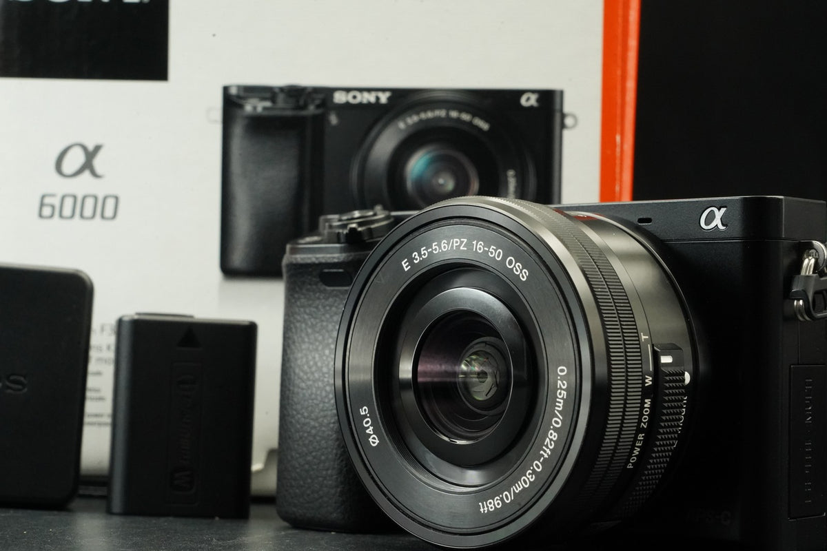 Sony alpha a6000 Digital Mirrorless Camera with Lens Black -4264 cuts- #12198