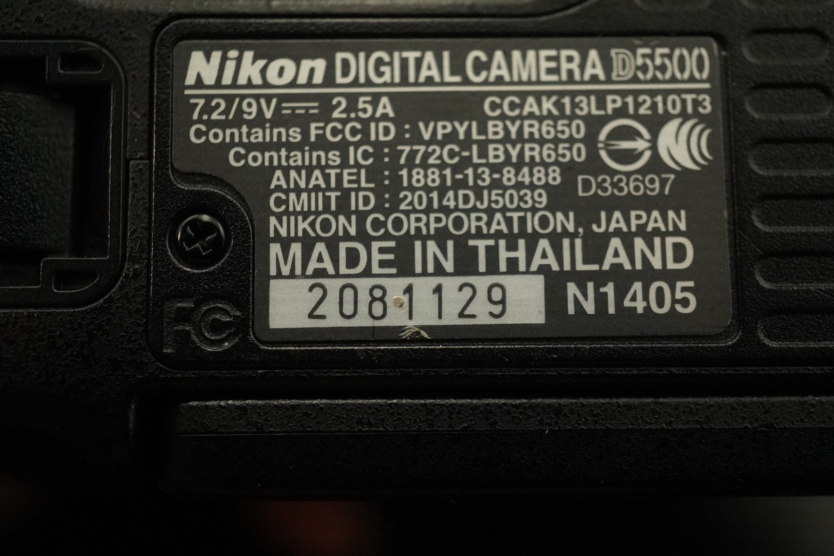 Nikon D5500 DSLR Digital Camera with AF-S Lens -246K cuts- #12086