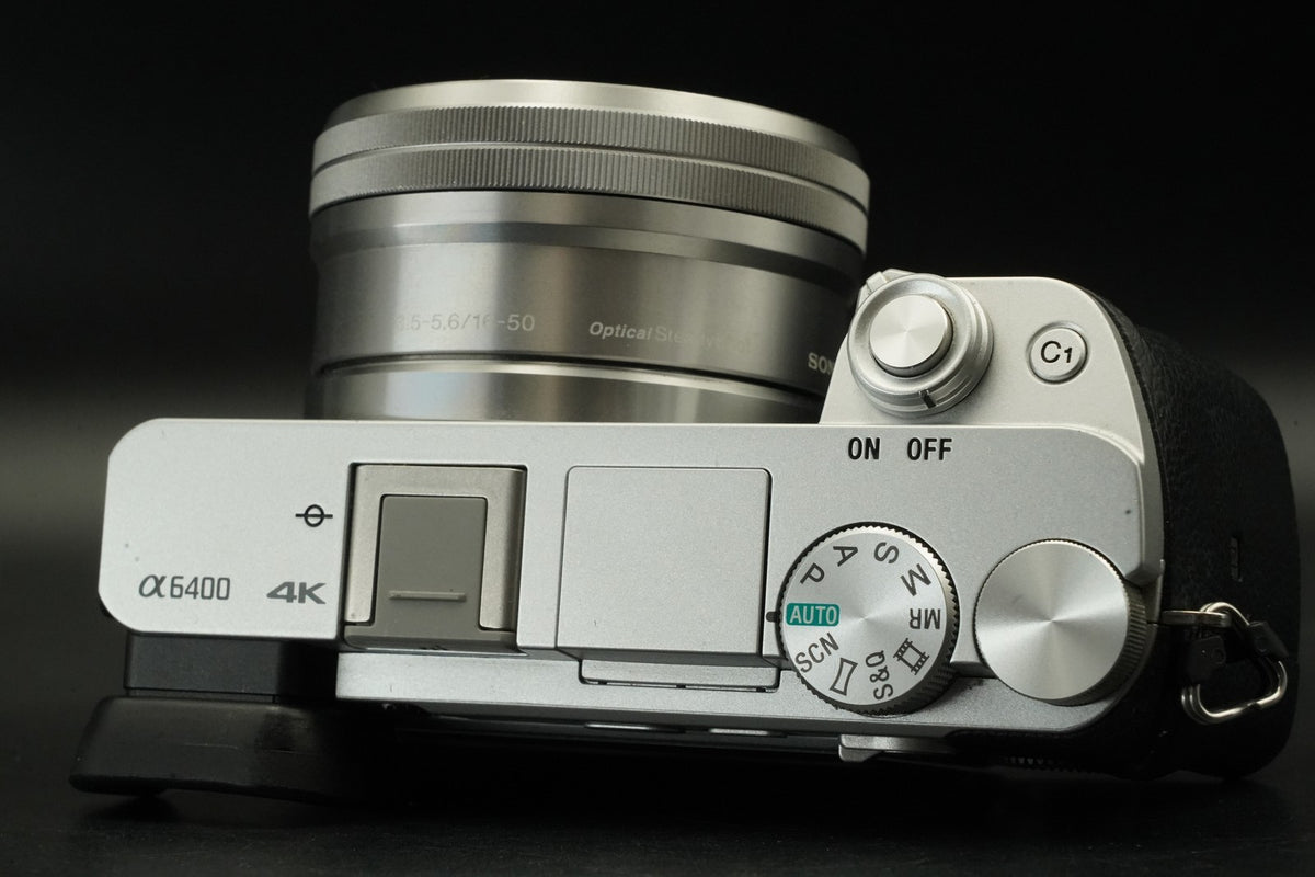 Sony Alpha A6400 Mirrorless Digital Camera with Lens Silver -87045 cuts- #12008