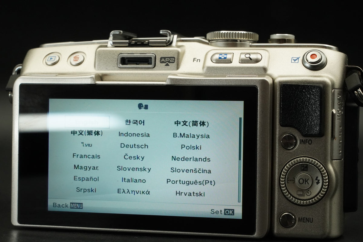 Olympus Pen Lite E-PL6 Silver with 14-42mm + 40-150mm Lens -6425 cut- #12234