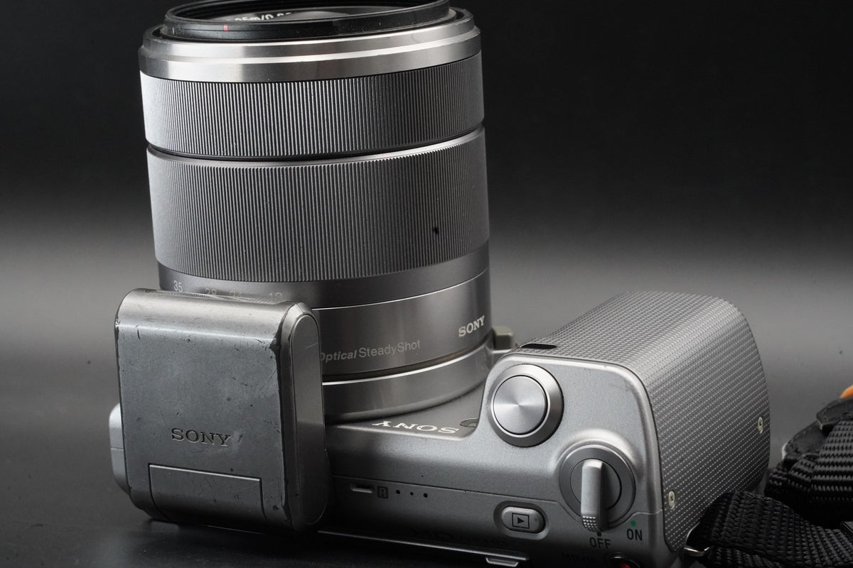 Sony NEX-5 Mirrorless Camera Bundle with 2 Lens Silver #11057