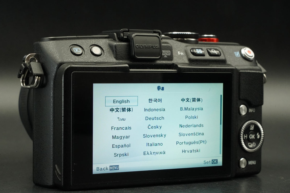 Olympus Pen Lite E-PL6 Black with 14-42mm + 40-150mm Lens US STOCK #12234
