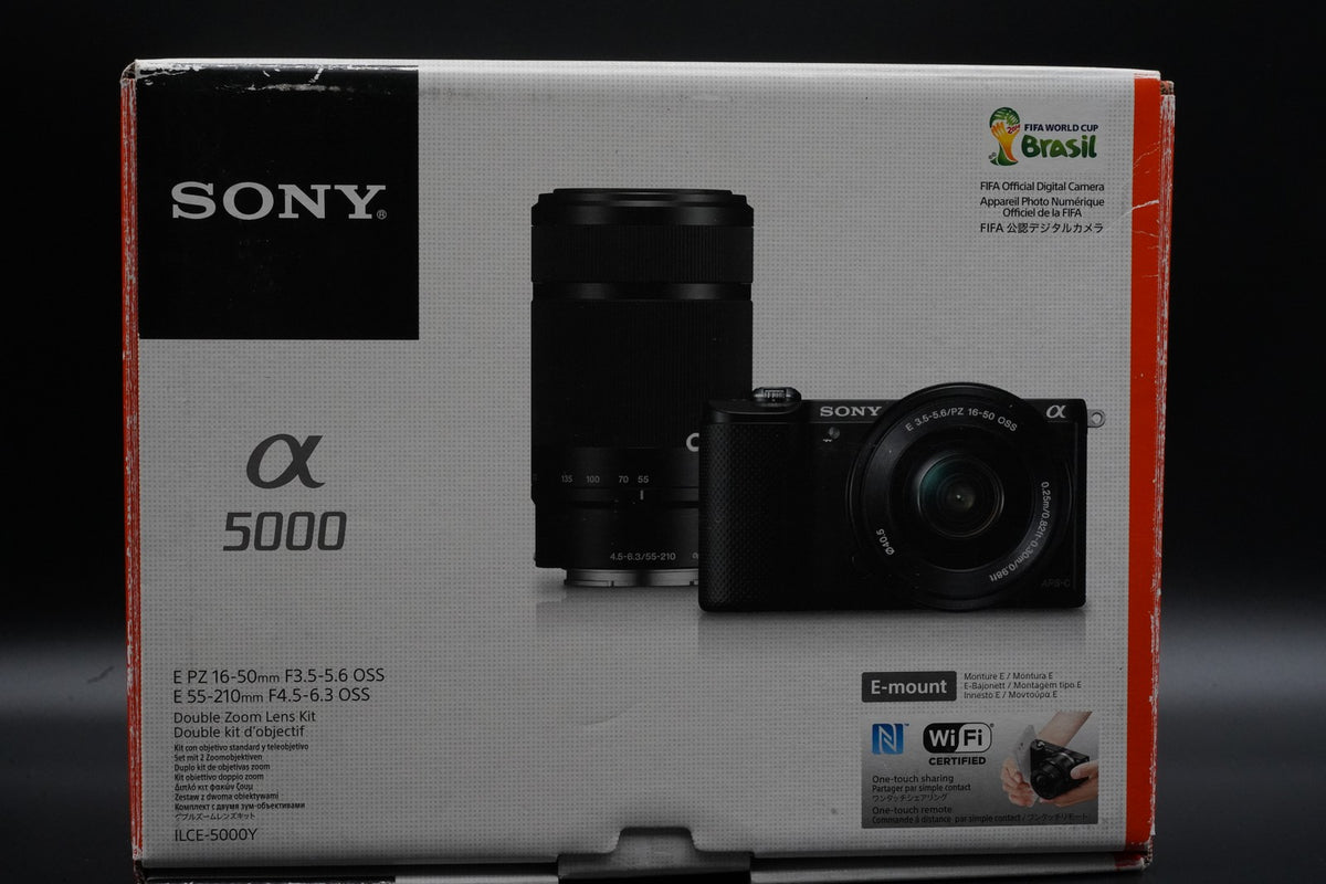 Sony Alpha a5000 Mirrorless Digital Camera White with 2 Lenses #10484