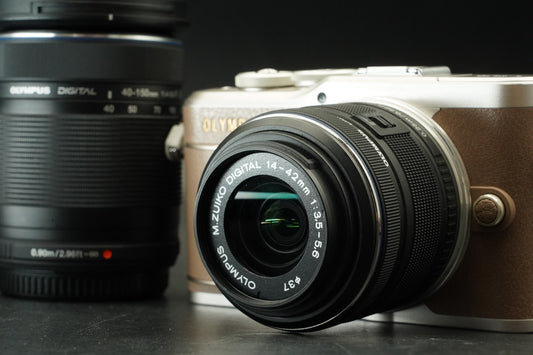 Olympus E-PL10 fotocamera digitale 14-42 mm obiettivo 40-150 mm marrone -...