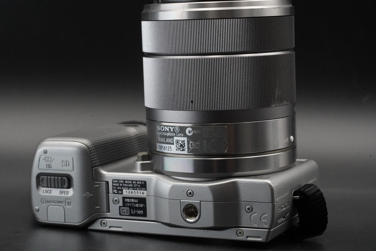 Sony NEX-5 Mirrorless Camera Bundle with 2 Lens Silver #11057