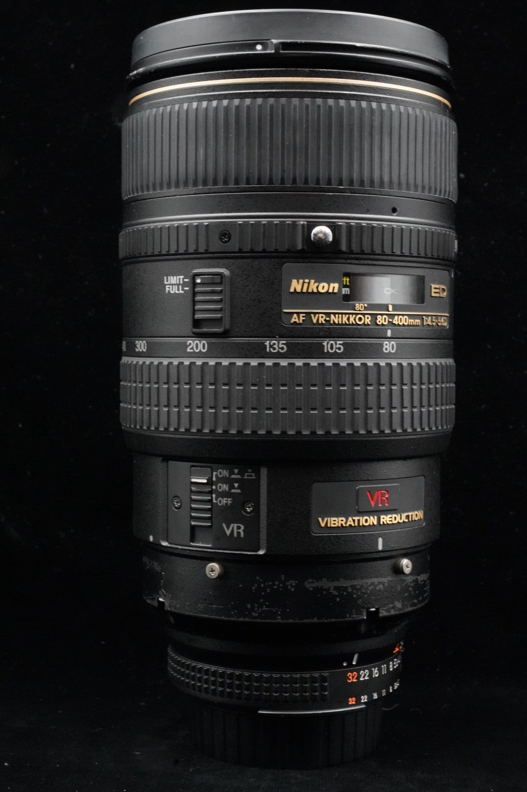 Nikon AF VR NIKKOR 80-400mm F/4.5-5.6 D ED Zoom F mount Lens R0252 #10719
