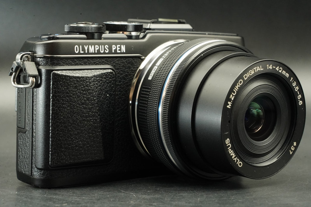 Olympus PEN E-PL7 Digital Camera Black with 2 Lens -8172 cut- #12341