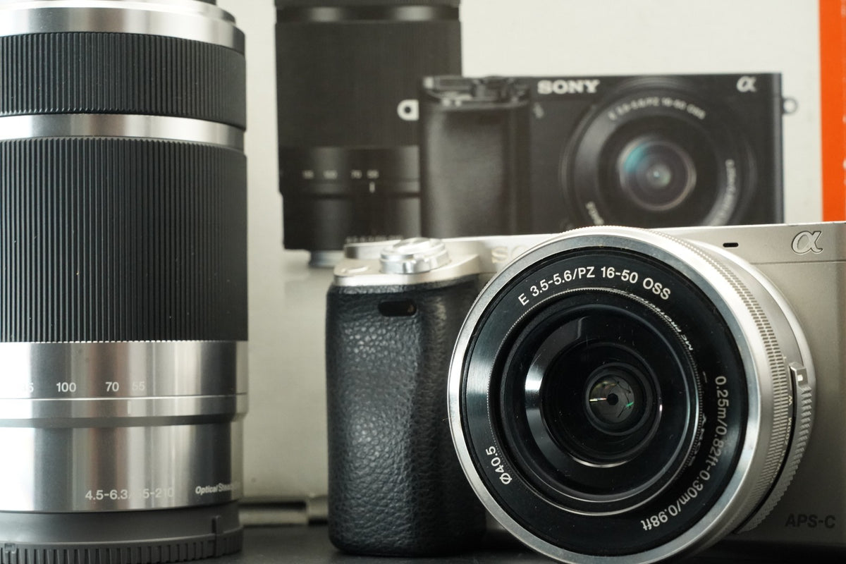Sony a6000 Digital Mirrorless Camera Silver 2 Lenses! [] US STOCK #11712
