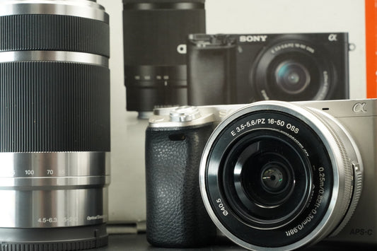 Sony a6000 Digital Mirrorless Camera Silver 2 Lenses! [] US STOCK #11712