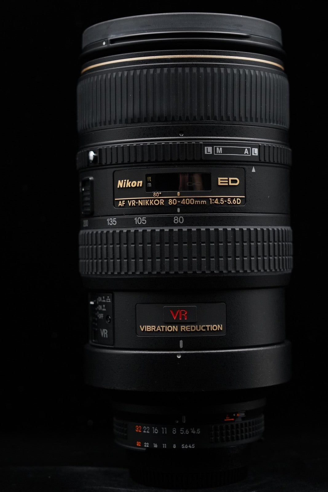 Nikon AF VR NIKKOR 80-400mm F/4.5-5.6 D ED Zoom F mount Lens #12066