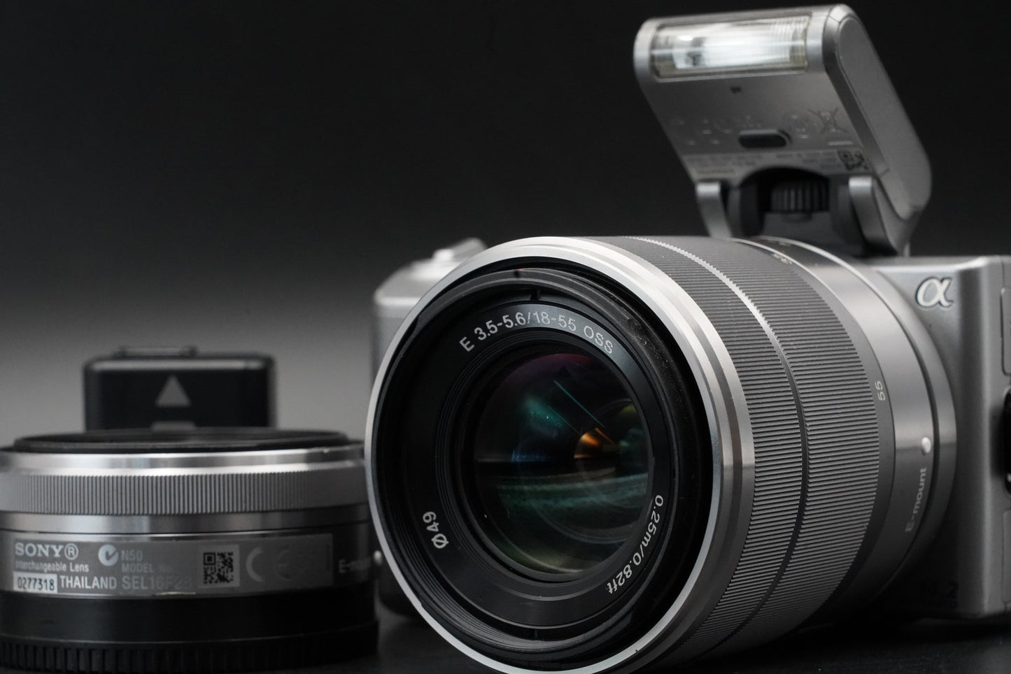 Sony NEX-5 Mirrorless Camera Bundle with 2 Lens Silver #11057