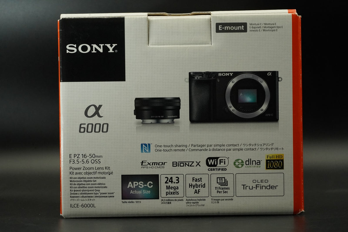 Sony a6000 Digital Mirrorless Camera Silver w/ 16-50 + 55-210mm -959 cut #12175