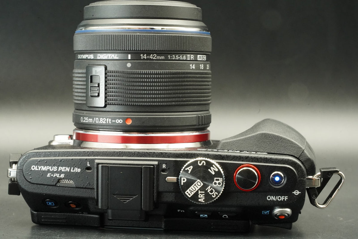 Olympus Pen Lite E-PL6 Black with 14-42mm + 40-150mm Lens US STOCK #12234