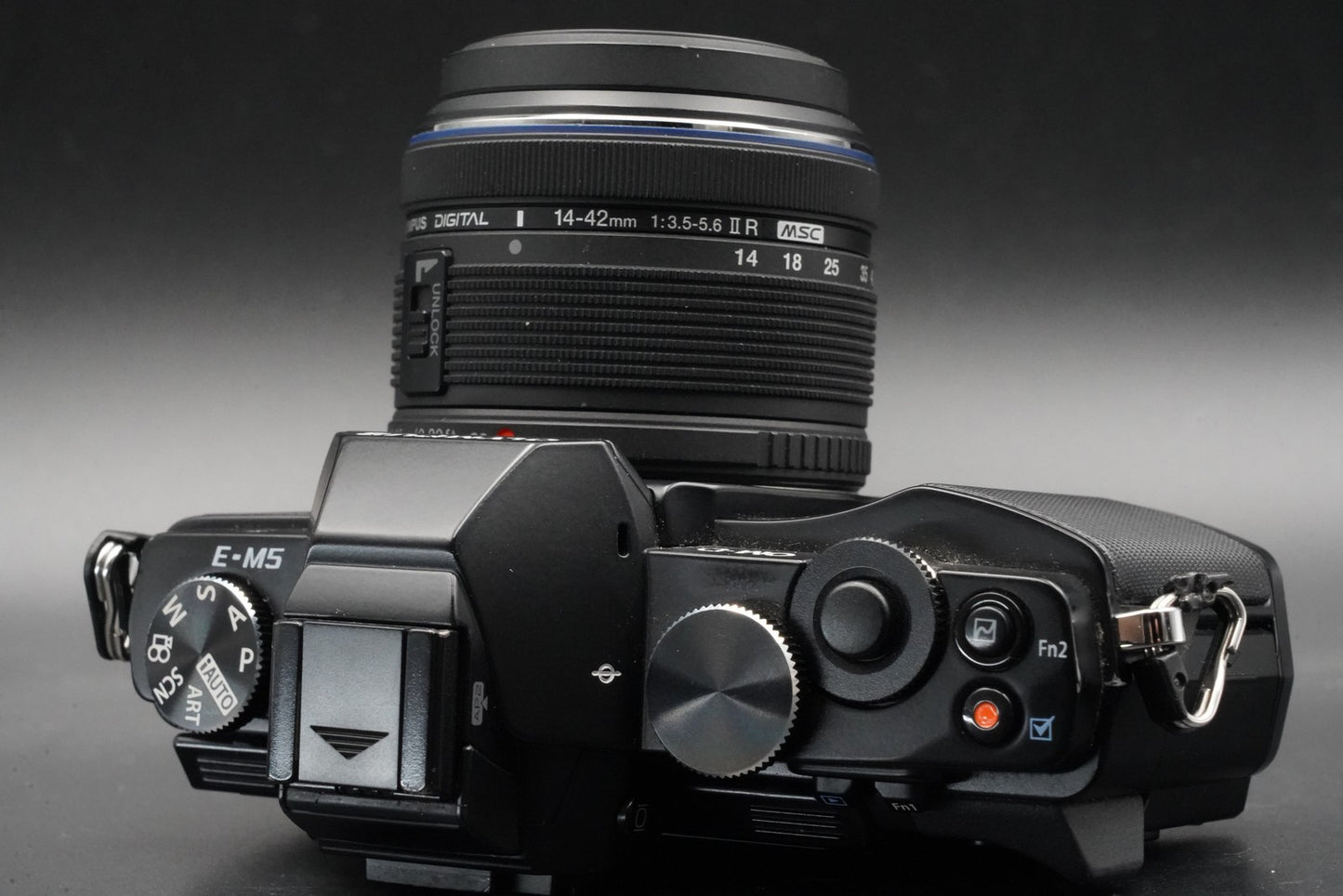 2 Lenses!! Olympus OM-D E-M5 Mirrorless Digital Camera Black 11028